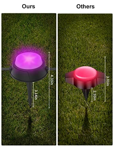 Outdoor Ground Lights 26 Pack, 59ft Smart RGBW+IC Pathway Lights Wired, IP65 Waterproof Landscape Lighting with Alexa, App Control, Walkway Lights for Garden, Yard, Patio, Lawn Decor