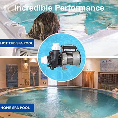 Hot Tub Bath Pump; LX Pump Motor, 110V, 9Amps, 1.5" Port, 116GPM Flow Rate (Model: WBC150)