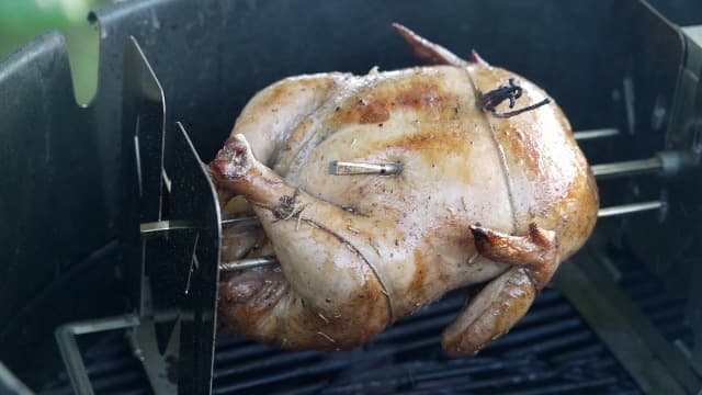 Cordless Universal Rotisserie Kit for Grills Ovens and Smokers - Non-Electric Wind-up Spit Roaster, Gas or Charcoal BBQ - Indoor/Outdoor (Stainless Steel)