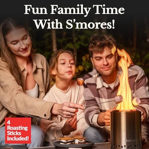 Smokeless Tabletop Fire Pit Outdoor - 8 Inch Mini Fire Pit, Wood Pellet Table Top Firepit, Portable Table Top Pit for Outside Patio, Small Pits Patio Heater Stove, Tabletop Firepit