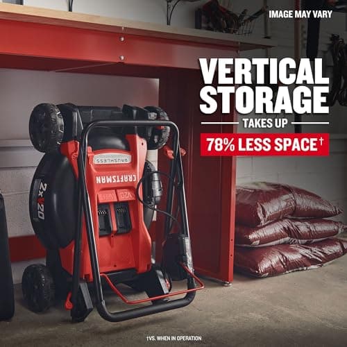 CRAFTSMAN V20 Lawn Mower, Push Mower, Lightweight and Portable, Grass Bag, Battery and Charger Included (CMCMW220P2)