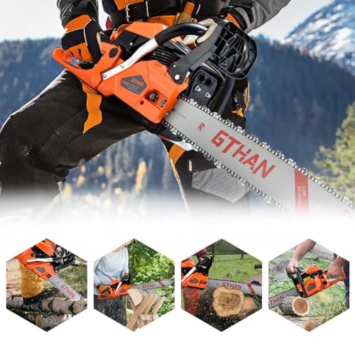 Gas Chainsaw 62cc 20 Inch Chain Saw 2-Stroke Chainsaw Gas Powered 4.2hp Handheld Cordless Petrol Gas Chain Saws for Trees Wood Farm Garden Ranch Forest Cutting
