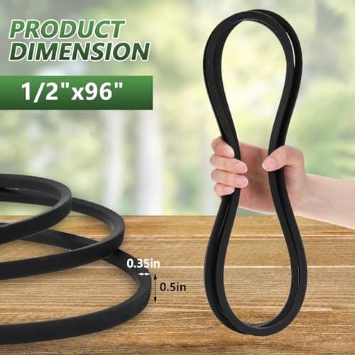 144959 Deck Belt Compatible with Craftsman LT1000 LT2000 LT3000 42'' Riding Lawn Mower Drive Belt Repalce 532144959 130801 532138255 138255 160855 24690 144959D (1/2" X 96")