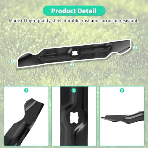 742-04154 High Lift Blades for 33" Deck, 942-04154 Mower Blades Compatible with Cub Cadet MTD Troy-Bilt Walk Behind Lawn Mower, Replaces 742-04154A, 942-04154A, 2 Pack