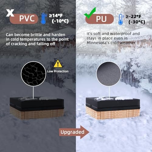 Outdoor Hot Tub Cover, 85×85 Inch Heavy Duty SPA Cover Waterproof, Hot Tub Protector Cover Replacement Weatherproof Protection Cap