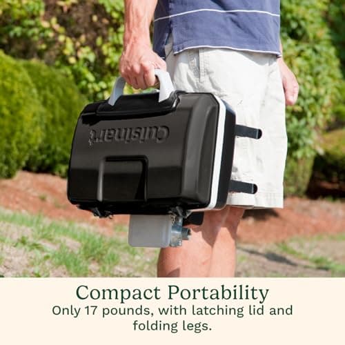 Cuisinart CGG-180TB Portable Propane, Petit Gourmet Tabletop Gas Grill, Black