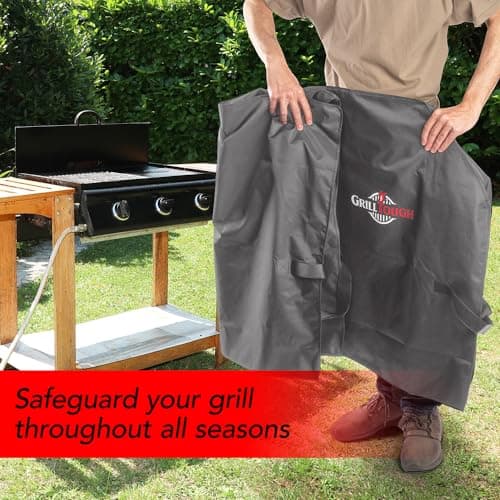 Heavy Duty BBQ Grill Cover for Outdoor Grill, 72 Inch – Waterproof, Weather Resistant, UV & Fade Resistant with Adjustable Straps – Gas Grill Cover for Weber, Charbroil, etc. Charcoal