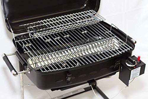 Flame King - YSNHT500 RV Or Trailer Mounted BBQ - Motorhome Gas Grill - 214 Sq Inch Cooking Surface - Adjustable Flame Controller, Black