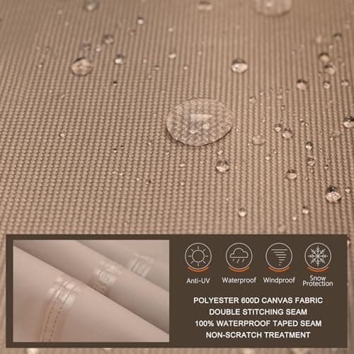 ULTCOVER Waterproof 600D Polyester Square Hot Tub Cover Outdoor SPA Covers 90 x 90 inch