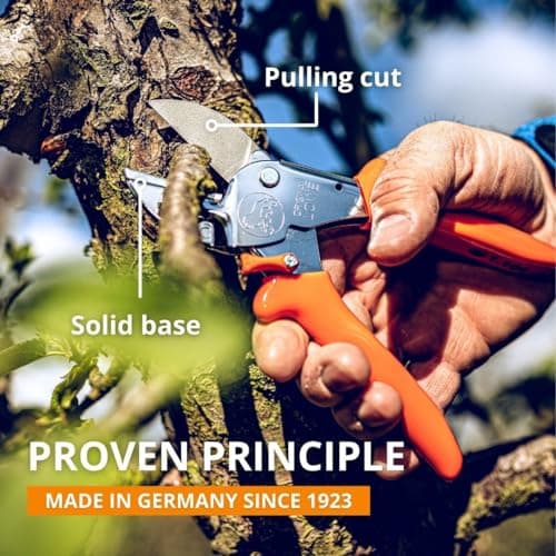 Original LÖWE Professional Anvil Pruner Garden Tools 1.104 | Robust & Sharp Hedge Trimmer | Use As Pruners, Garden Shears, Heavy Duty Handheld, Pruning Shears for Gardening | Made in Germany