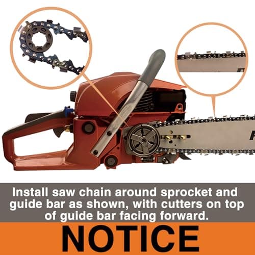 PROYAMA 62CC 2-Cycle Gas Powered Chainsaw, 22 Inch 18 Inch Handheld Cordless Petrol Chain Saw for Tree Wood Cutting