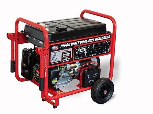 All Power, APGG10000-10,000 Watt Starting Power Generator JD Engine Gasoline Electric Start Portable Wheel Steel Frame