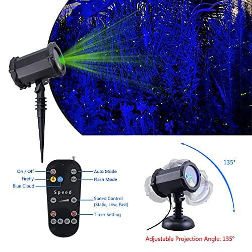 Firefly Garden Lights Star Projector Laser Christmas Lights for Garden Lawns Courtyard