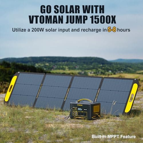 VTOMAN Jump 1500X Portable Power Station 1500W (3000W Peak), 828Wh LiFePO4 (LFP) Battery Powered Generator with Expandable Capacity, 3x Pure Sine Wave 1500W AC Outlets, 2xPD 100W, 3x Regulated 12V DC