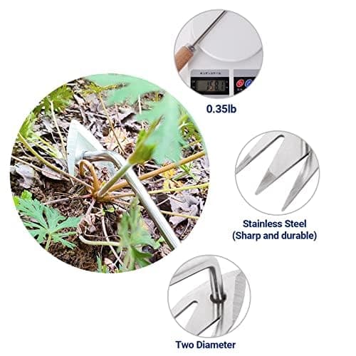 SWANSOFT Stainless Steel Weed Puller, Manual Hand Weeder Tool, Garden Weeding Tool for Yard