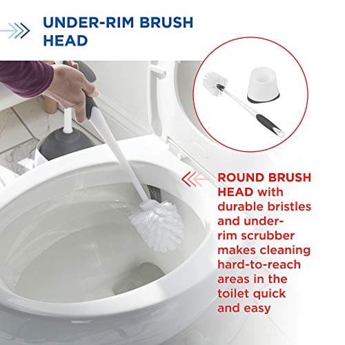 Clorox Corner Toilet Bowl Brush With Under Rim Scrubber