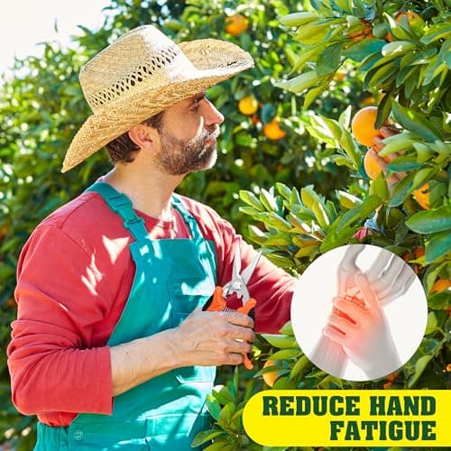 4 Pack Garden Pruning Shears, Stainless Steel Shears, Scissors, Clippers, Pruning Snips for Gardening Tools (4PCS Yellow Orange Green)