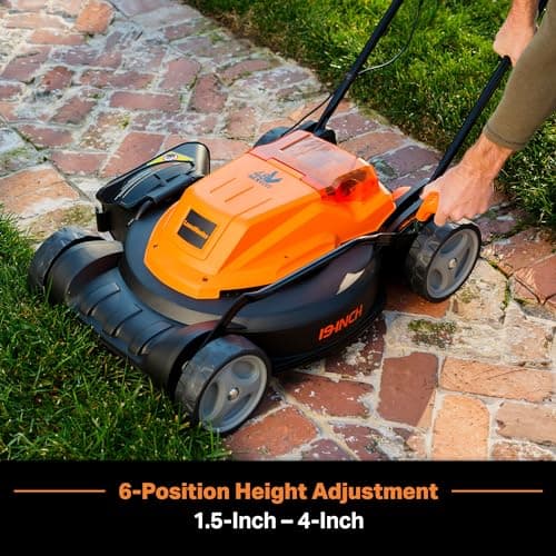 LawnMaster CLMF4819X 48V MAX* 19-inch Brushless Cordless Mower with 2X24V MAX* 4.0Ah Battery and a Dual Charger 6 Cutting Position