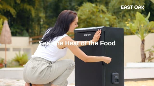 EAST OAK 30-inch Electric Smoker, Outdoor Smoker with Convenient Side Wood Chip Loader, 725 Sq Inches of Cooking, Digital Control and 4 Removable Racks for Outdoor Kitchen, BBQ, Backyard, Black
