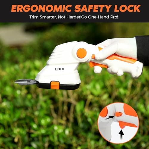 LIGO Cordless Grass Shear and Shrub Trimmer 2-in-1, 7.2V Electric Lawn Edger & Hedge Clipper, Lightweight Handheld with Rechargeable Battery, Ergonomic Design for Garden, Yard, and Bush Trimming