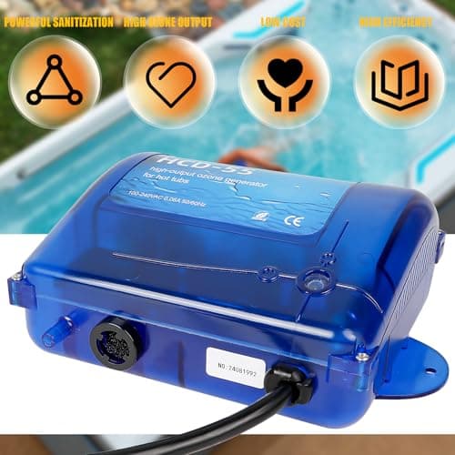 HCD-55 Spa Ozone Generator Kit - Universal 120V/240V Compatibility for All Hot Tubs & Swim Spas up to 1500 Gallons, Complete Set with Accessories