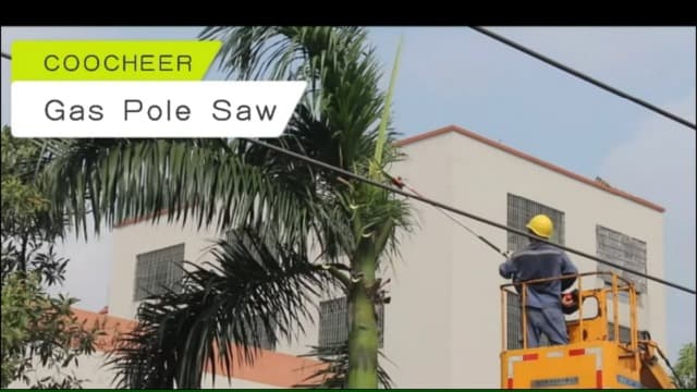 Pole Saw Gas Powered 58 CC, 2 Cycle Gas Powered Pole Saw with 11.5 Inch Pole and 16 Foot Retractable Long Pole Saw - Gas Pole Saws for Tree Trimming