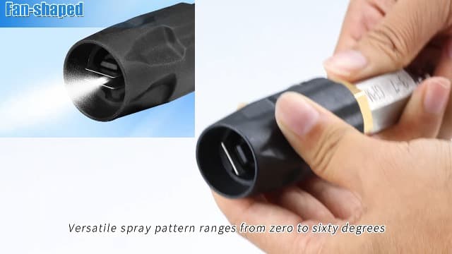 Adjustable Downstream Soft Wash Nozzle， Twist Nozzle 0 to 60° spray pattern with Low to High Reach， for elevated areas and hard to reach， for use with Pressure Washer 3-7 GPM