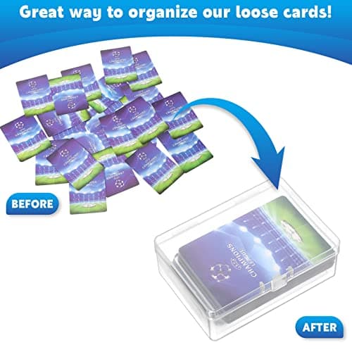 Vicenpal 12 Pcs Playing Card Boxes Clear Plastic Deck Cases Trading Card Storage Boxes Compatible with MTG TCG 100 Game Cases Holder 4.45 x 2.91 x 1.35 Inch