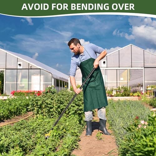Hoe Garden Tool,Scuffle Garden Hoe for Weeding 30-60 Inch,Long Handle Heavy Duty Adjustable Hula Hoe,Gardening Stainless Steel Loop Stirrup Action Hoe