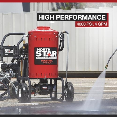 NorthStar Electric Wet Steam Cleaner and Hot Water Commercial Pressure Power Washer Add-on Unit - 4000 PSI, 4 GPM, 115 Volts