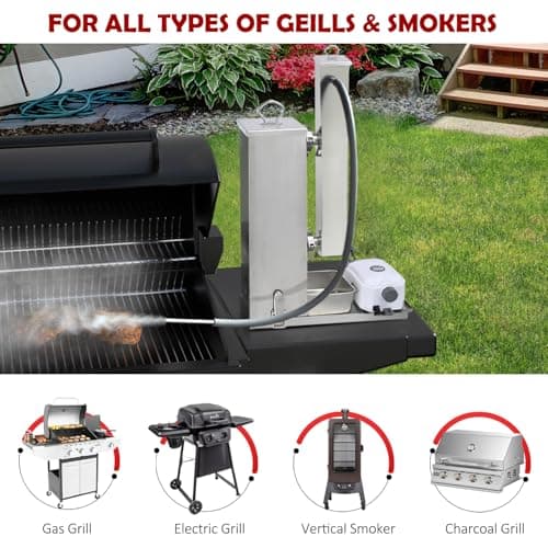 Cold Smoke Generator, 16 Hours Continuous Smoke, Stainless Steel Pellet Smoker Tube, Portable Electric Smoke Maker Outdoor Smoker Accessories for Meat Vegetables