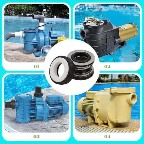 Approximately 5/8 ""Shaft Seal Replacement XP2 PS-200 (2/Pack) for 354545 AquaFlo Flo Main Pool and spa Pump, black