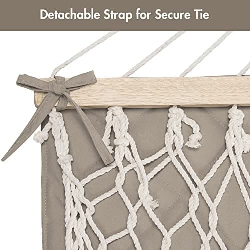 ANOW Double Hammock Pad and Pillow Set, 2 Person Polyester Hammock Pad, Light Brown