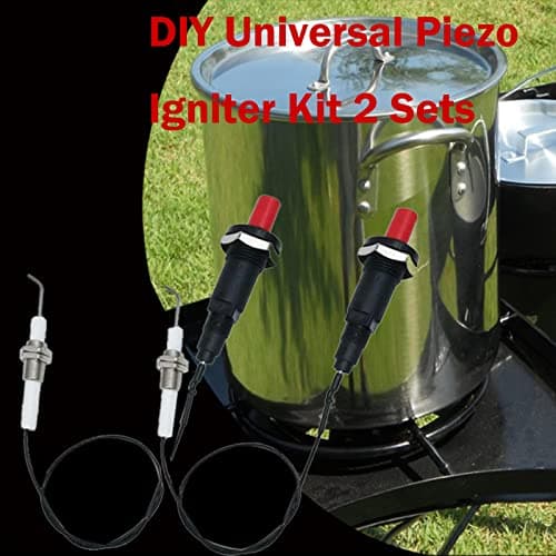 MENSI 11.8” Universal LP Propane Natural Push Button Piezo Igniter Kit for Gas Grill,Range,Heater,Stove Spaker Generator Ignition Set 2PCS/Lot