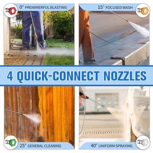 Electric Pressure Washer 4800PSI 2.9GPM with 4 Nozzles, 25FT Hose & Soap Tank, for Cars, Patio, Pool Cleaning (Orange)