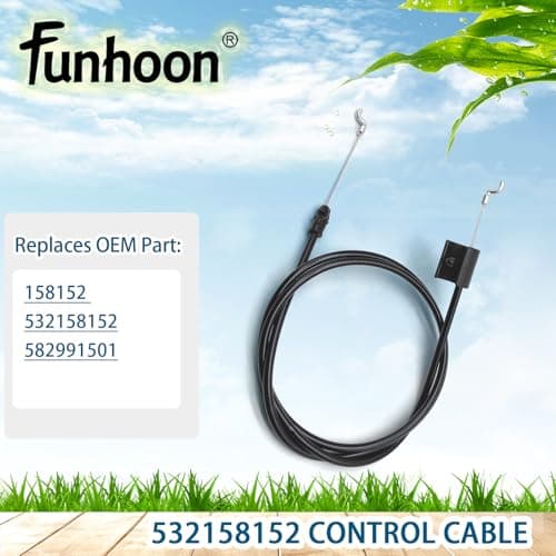 158152 Engine Zone Control Cable for Craftsman Poulan Pro Husqvarna Push Walk-Behind Lawn Mower Throttle Cable Replacement 532158152 582991501