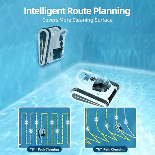 Pool Vacuum for Inground Pools, Cordless Robotic Pool Cleaner, Pool Vacuum with Upgraded Triple-Motor, Wall Climbing, Waterline Cleaning,150 min Battery Life for Pool Up to 2050 Sq.ft