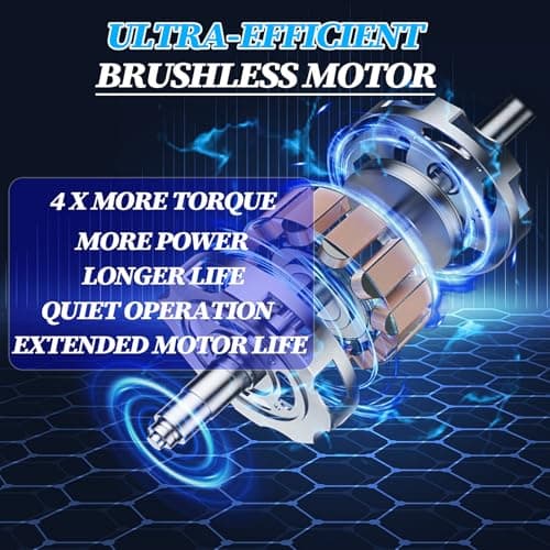 Brushless Motor Metal Blade & Dual-Line Bump-Feed Cordless Weed Wacker with Battery and Charger, Edger Lawn Tool, for Petite Yards and Residential Lawns