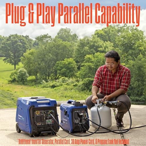 Westinghouse 2550 Peak Watt Super Quiet & Lightweight Portable Inverter Generator, RV Ready 30A Outlet, Gas and Propane Powered, CO Sensor, Parallel Capable, Long Run Time