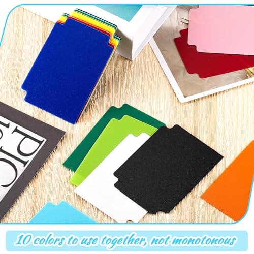 Trading Card Dividers Multicolor Card Page Dividers Frosted Plastic Separator with Tabs for Games Sports, 2.7 x 3.8 Inches(50 Pieces)