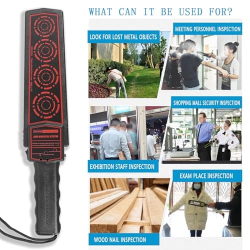 Hand Held Metal Detector Wand,Portable High Sensitivity Security Wand and Woodworking Scanner Tool