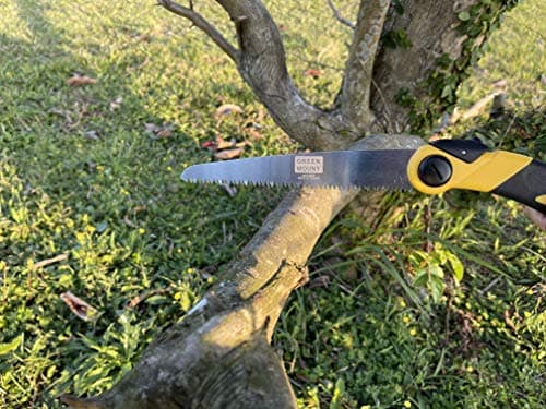 GREEN MOUNT Folding Hand Pruning Saws 9 inch for Tree Branch Cutter, Camping Saw Cutting Wood