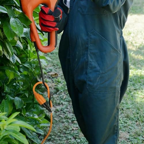 Outdoor Extension Cord Waterproof 100 FT, Orange 16/3 SJTW Heavy Duty, Flexible 100% Copper 3 Prong Extension Cord for Lawn, Garage,UL Listed