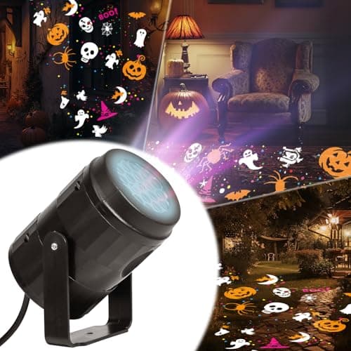 Halloween Projector Lights Outdoor/Indoor, Led Lights Projector Waterproof for Gift Halloween Decorations, Holidday Projector Home Party Light Show for Halloween (Halloween Light)