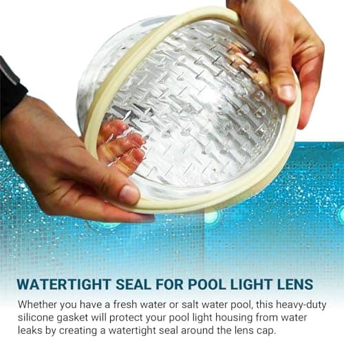 (1 Set) 8 3/8" Pool Light Lens Gasket and Stainless Pilot Screw - Exact Replacements for Pentair 79101600Z and 79104800 - Compatible with Pentair IntelliBrite, AmerLite, and SAM Amerlite Lights