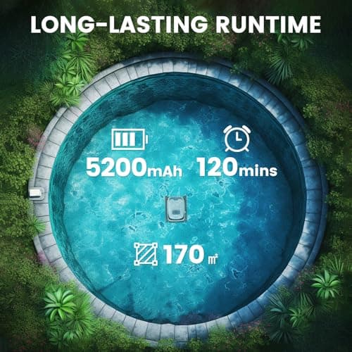 AIRROBO Pool Vacuum for Inground Pools, Smart Navigation Pool Cleaner Robot, Wall Climbing Pool Cleaner, Cleans Pool Floors, Walls & Waterline, 120 Min Run Time, for Above Ground & Inground Pools