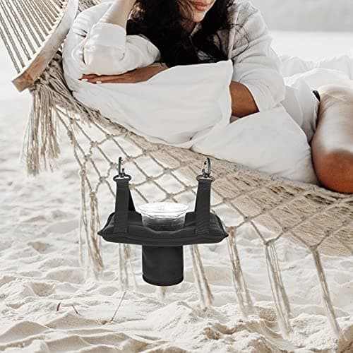 Xxerciz Neoprene Hanging Drink Holder for Rope Hammocks Hammock Chairs Lounge Chairs Outdoor Rope Hammock Accessory Foam Cup Holder
