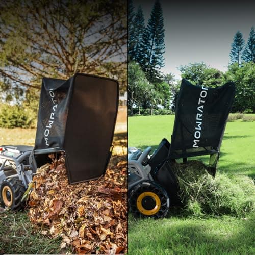 Remote Control Lawn Mower S1 2WD 56V18Ah, Robot Lawn Mower Multi-Functions with 1.8-4.6 Inch Cutting Height 21 Inch Real Blade, Robotic Lawn Mower for 45% Slope(24°) with Mowing 1.12 Acres