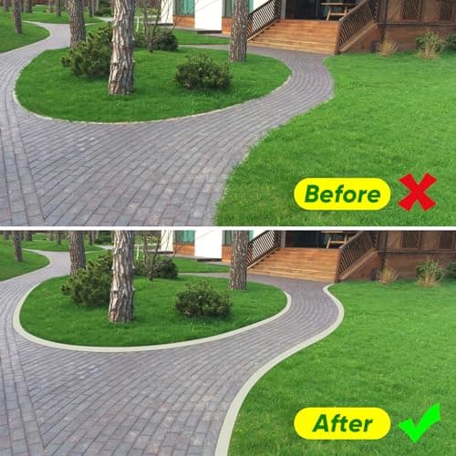 BlumWay 67 Inch Rotary Wheel Edge Trimmer, Rotary Shears, Manual Sidewalk Edgers, Length 23.6" to 67", Heavy Duty Stainless Steel Handle with Sharp Blades/Gloves