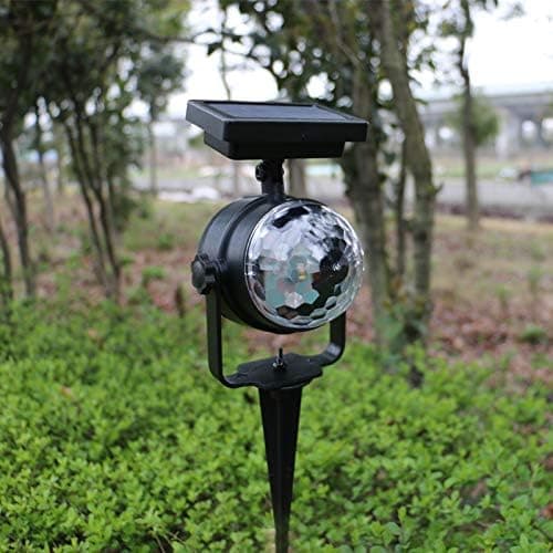 Solar Projection Lamp RGB Rotatable Crystal Magic Ball Disco Stage Light Outdoor Lawn Landscape Color LED Light